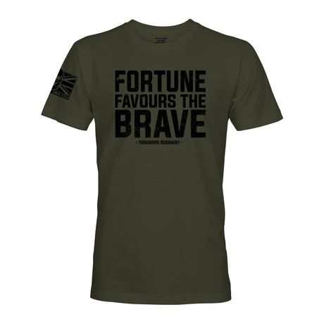 YORKSHIRE REGIMENT MOTTO (FORTUNE FAVOURS THE BRAVE) - Force Wear HQ - T-SHIRTS