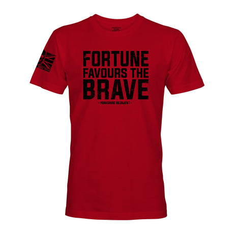 YORKSHIRE REGIMENT MOTTO (FORTUNE FAVOURS THE BRAVE) - Force Wear HQ - T-SHIRTS