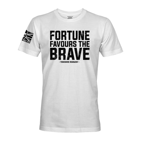 YORKSHIRE REGIMENT MOTTO (FORTUNE FAVOURS THE BRAVE) - Force Wear HQ - T-SHIRTS