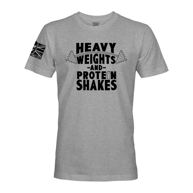 HEAVY WEIGHTS AND PROTEIN SHAKES MK2 - Force Wear HQ - T-SHIRTS