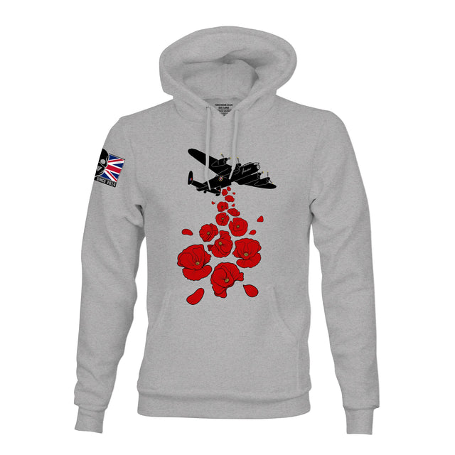 LANCASTER AND POPPIES HOODIE - Force Wear HQ - HOODIES