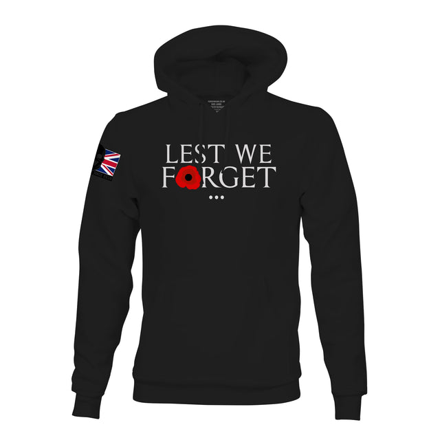 LEST WE FORGET WHT INK LTD ED HOODIE - Force Wear HQ - HOODIES