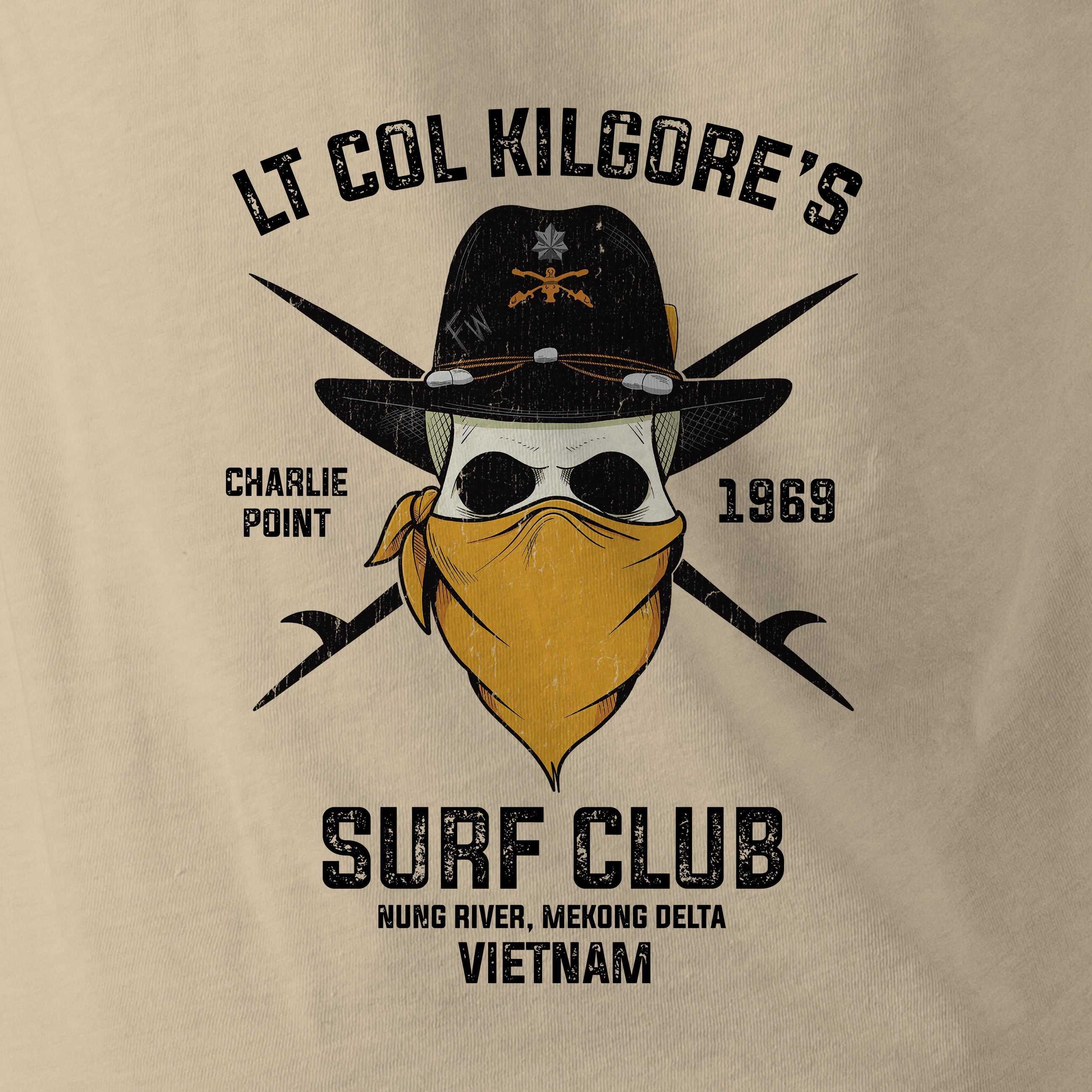 KILGORES SURF CLUB TAG BACK T Shirt Military Veteran Force Wear