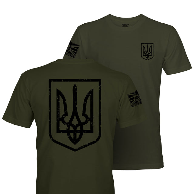 UKRAINE SHIELD TAG AND BACK - Force Wear HQ - T-SHIRTS