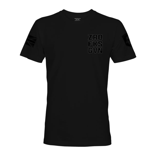 ZRO FKS GVN BLK ON BLK - Force Wear HQ - T-SHIRTS